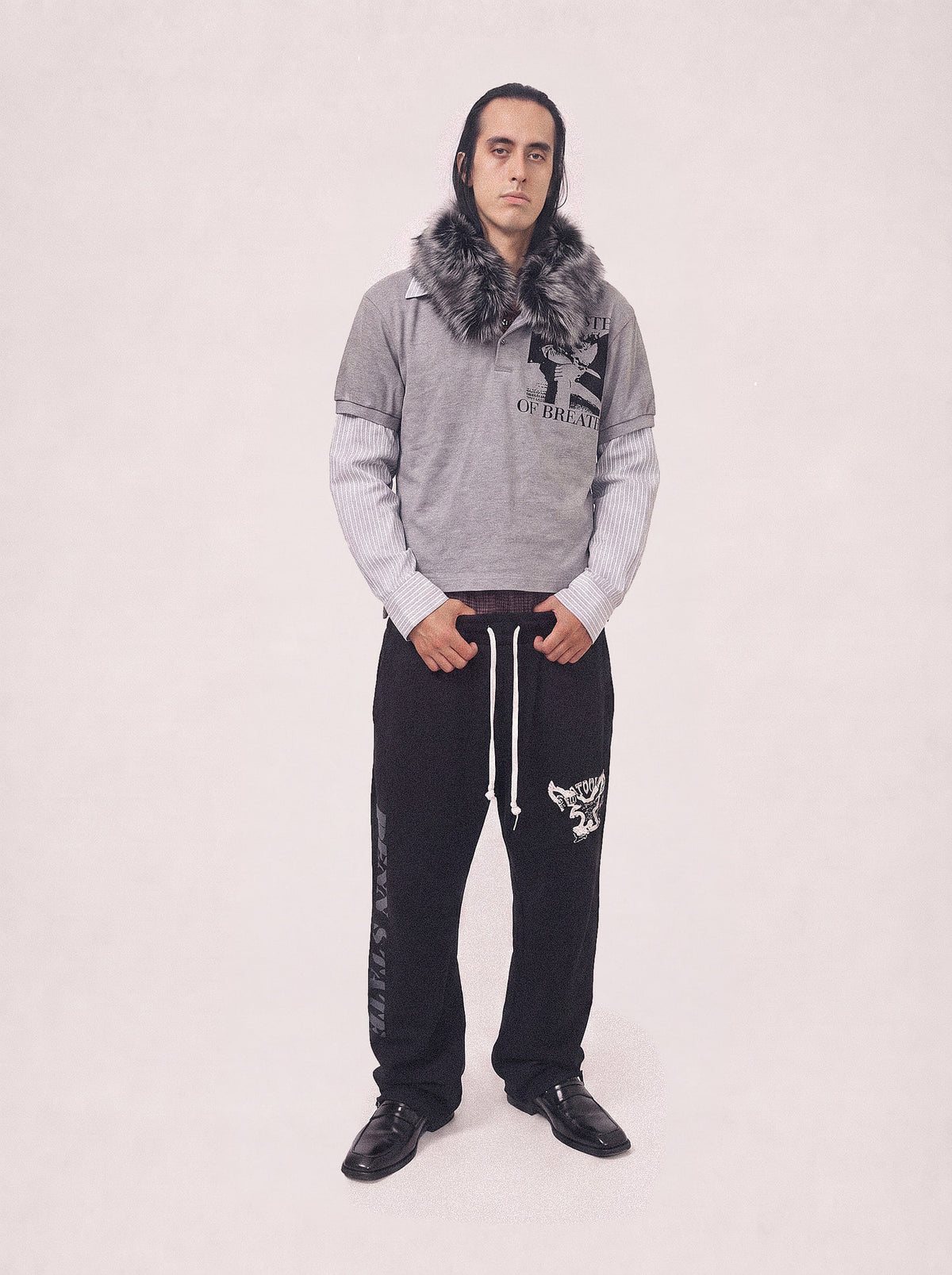 Protocol Index_Retro 3 Layered Sweat Pants (Black)