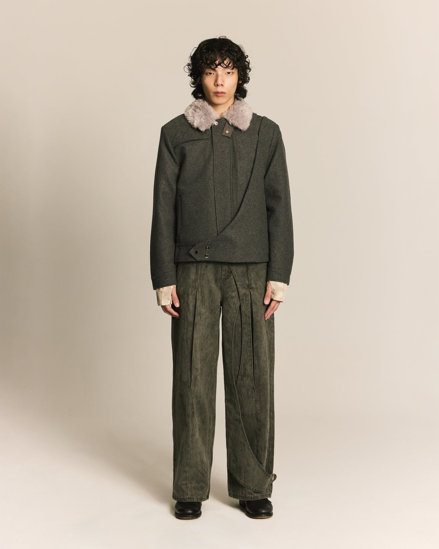 Shalou_SPIRAL HUNTER JACKET (Gray)