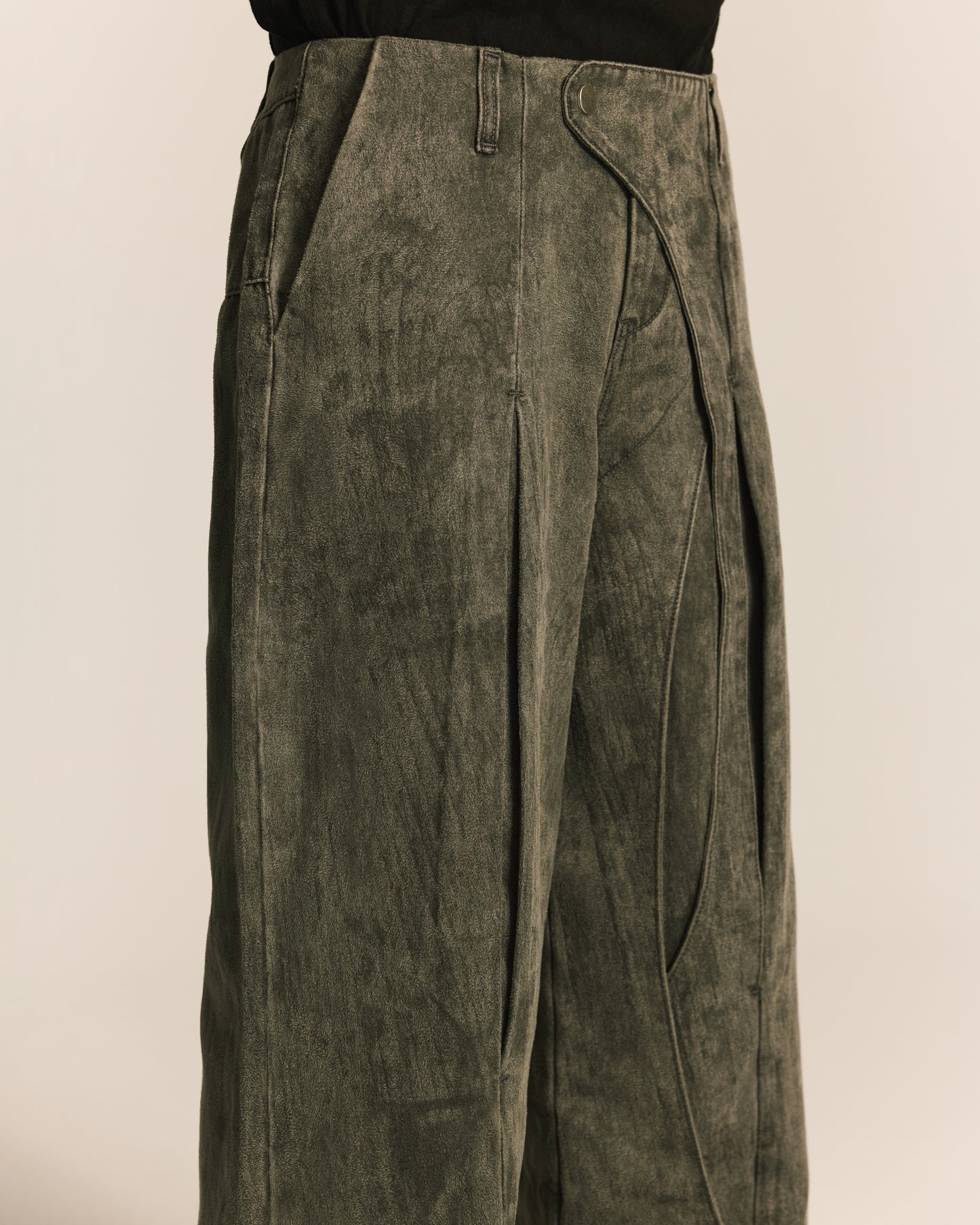 Shalou_SPIRAL BRUSHED PANTS (Gray)