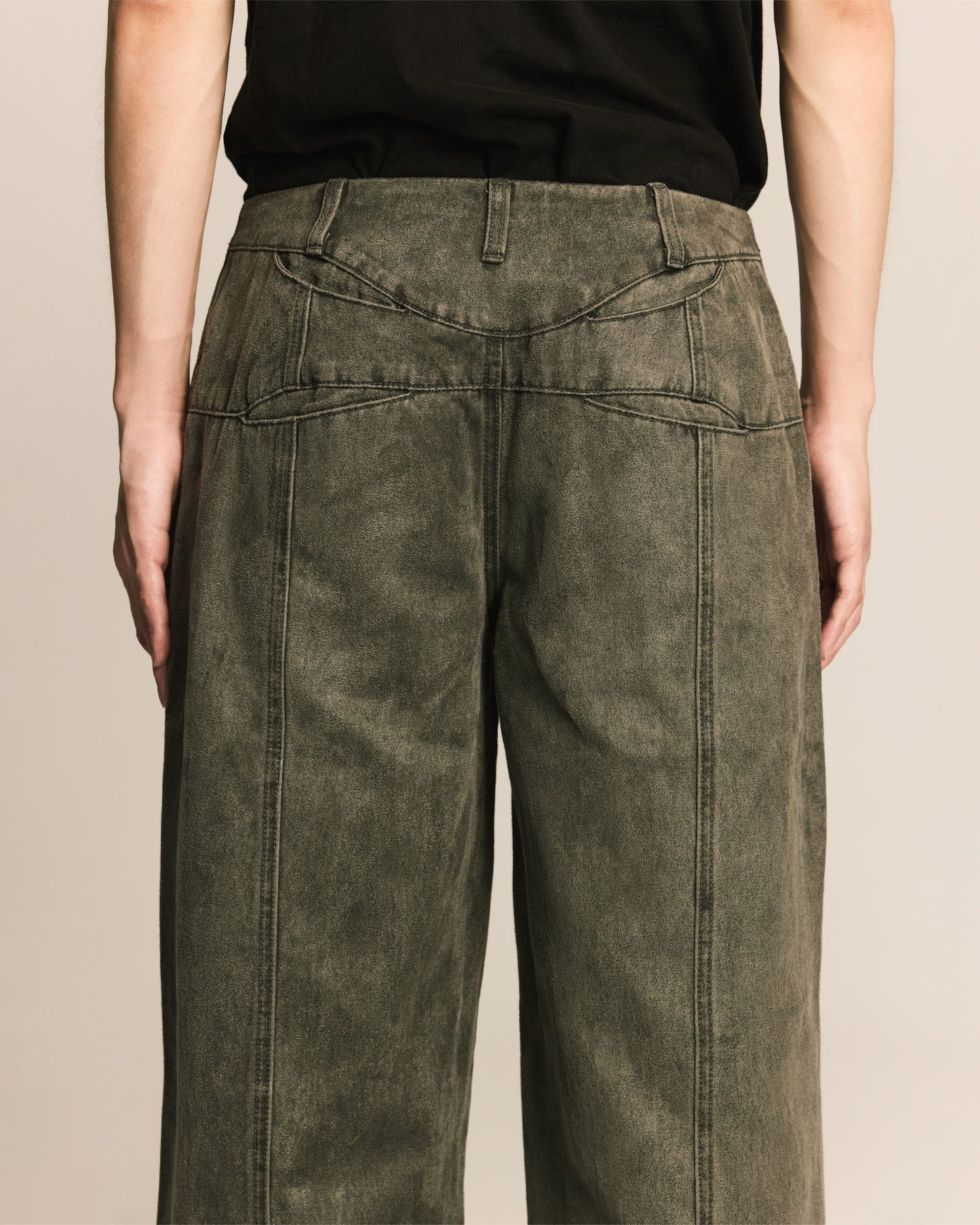 Shalou_SPIRAL BRUSHED PANTS (Gray)