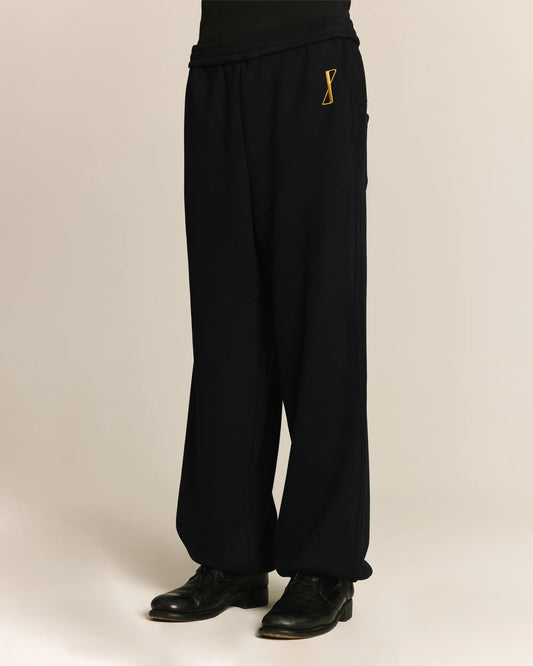 Shalou_Feather Arrow Knit Pants (Navy)