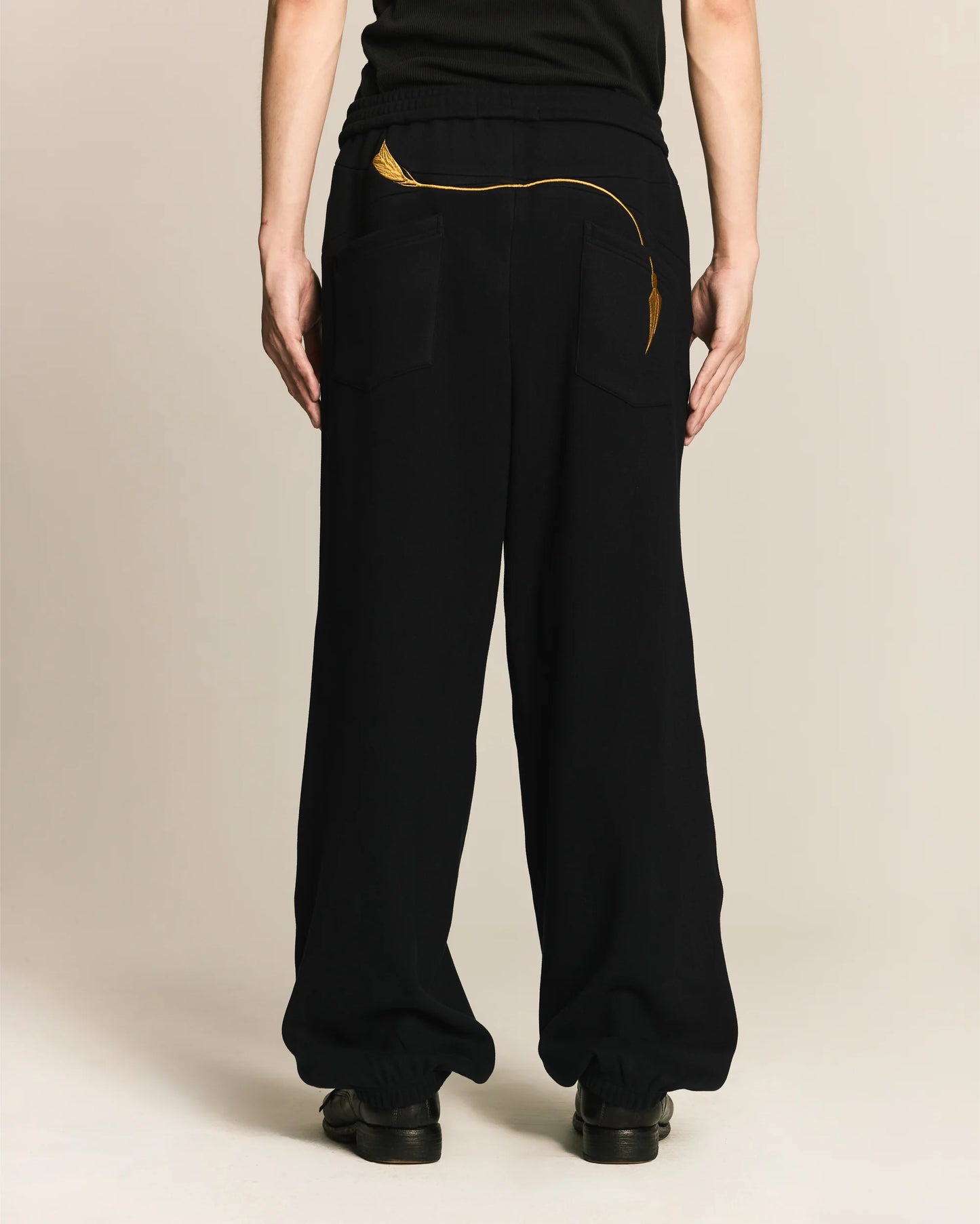 Shalou_Feather Arrow Knit Pants (Navy)