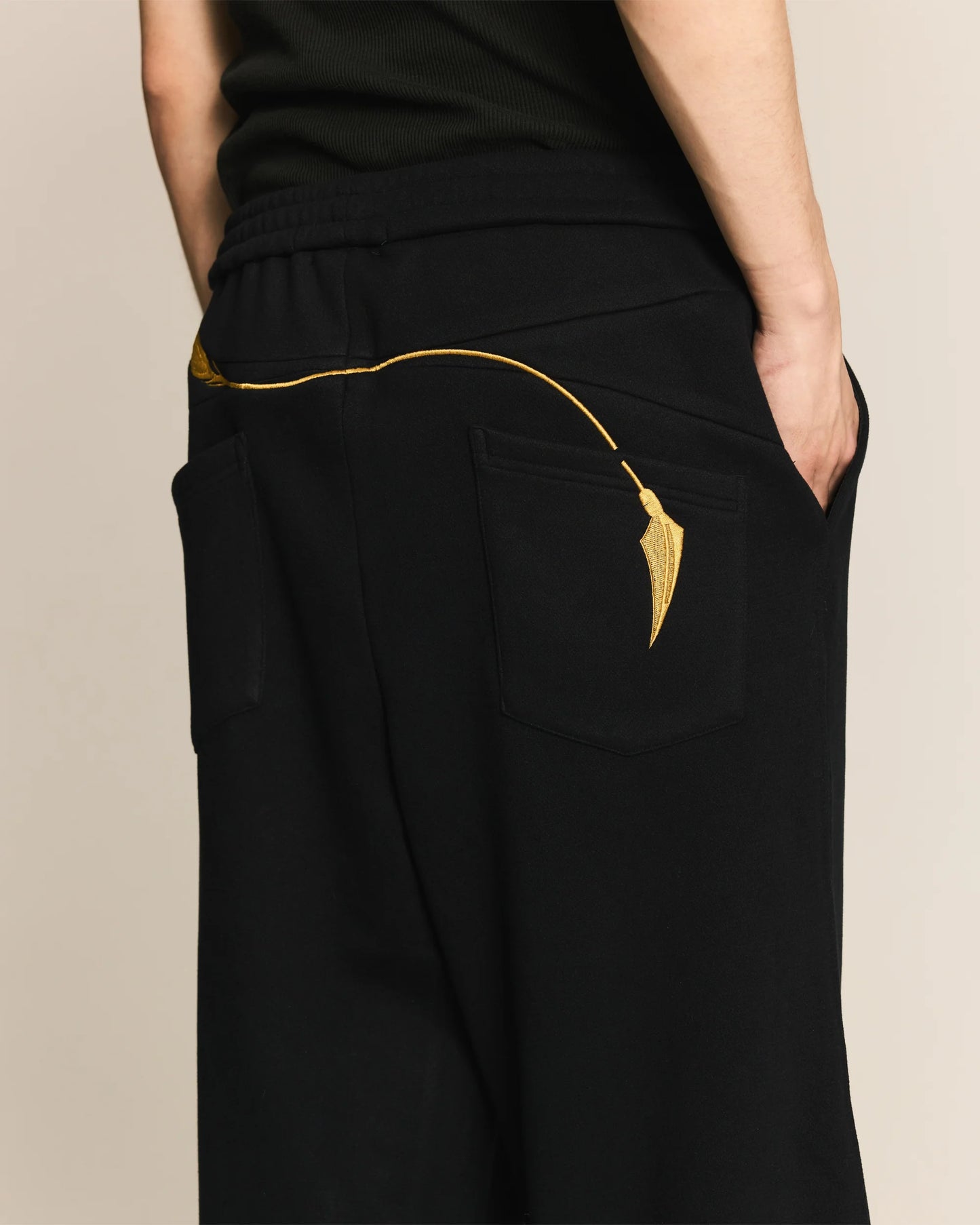 Shalou_Feather Arrow Knit Pants (Navy)