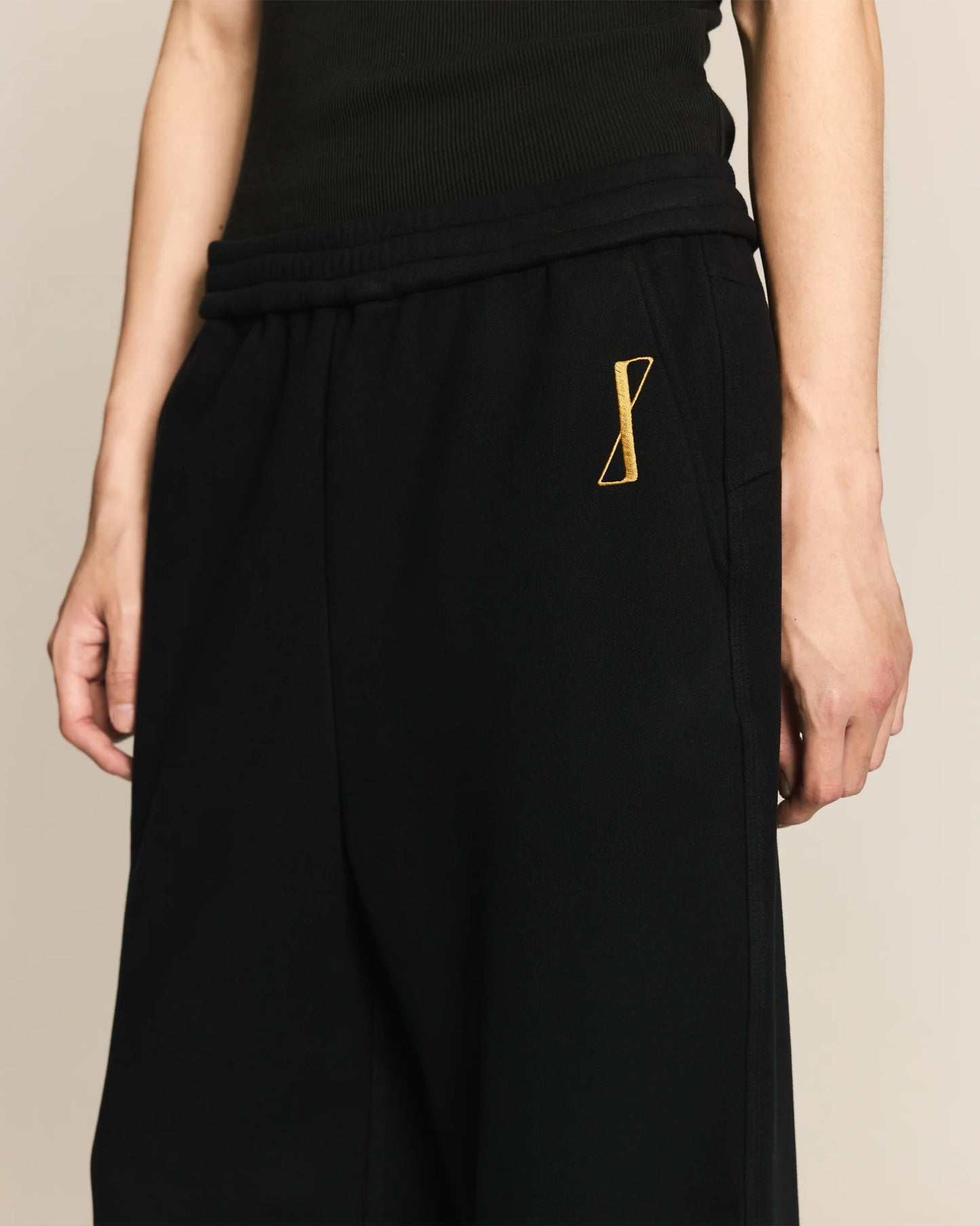 Shalou_Feather Arrow Knit Pants (Navy)