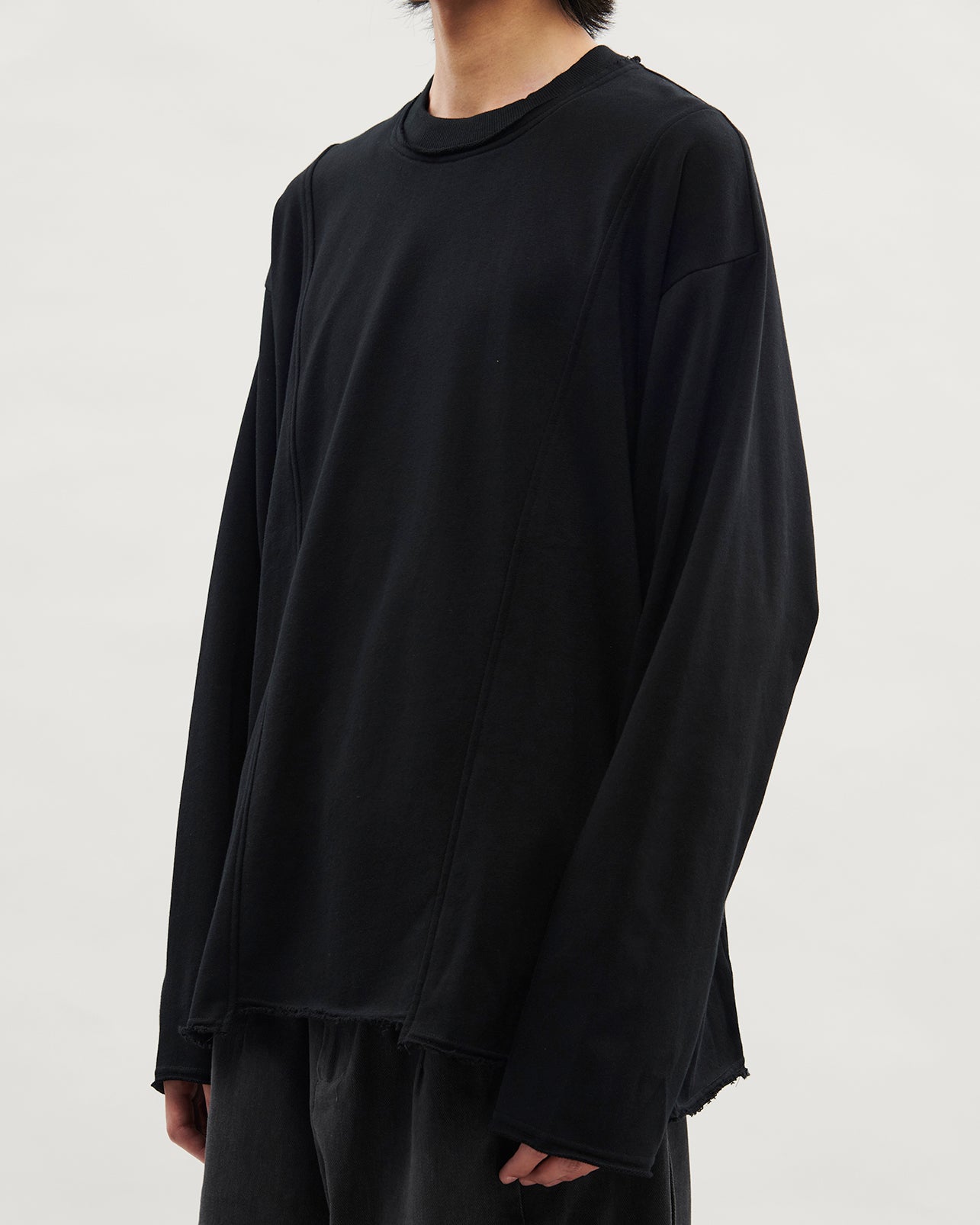 VACANT_Spliced Sweater (Black)