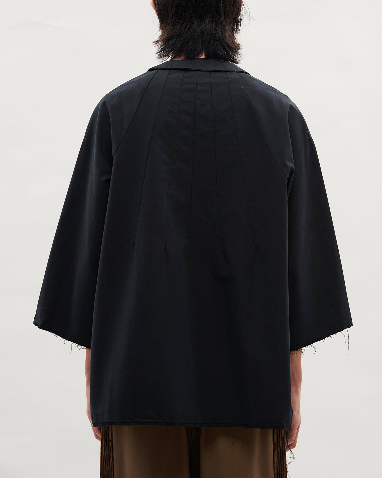 VACANT_Round Collar Shirt (Black)