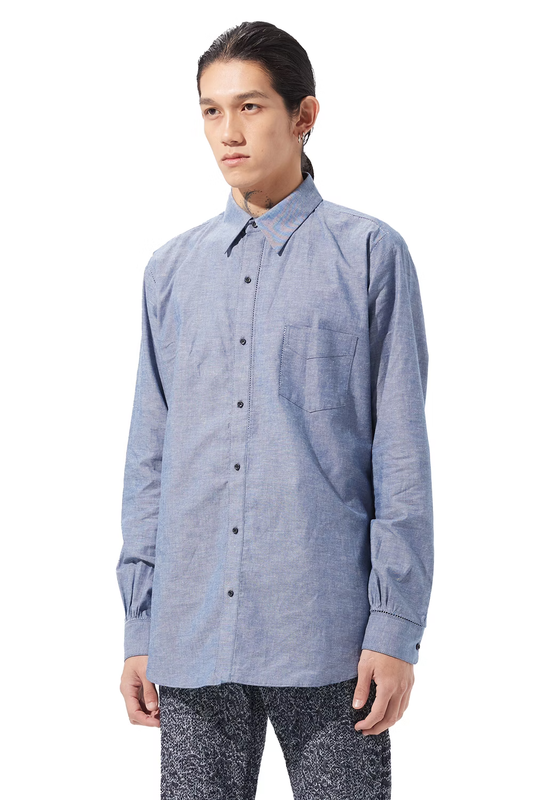 KOZABURO_GAP STITCH SHIRTS (Navy)
