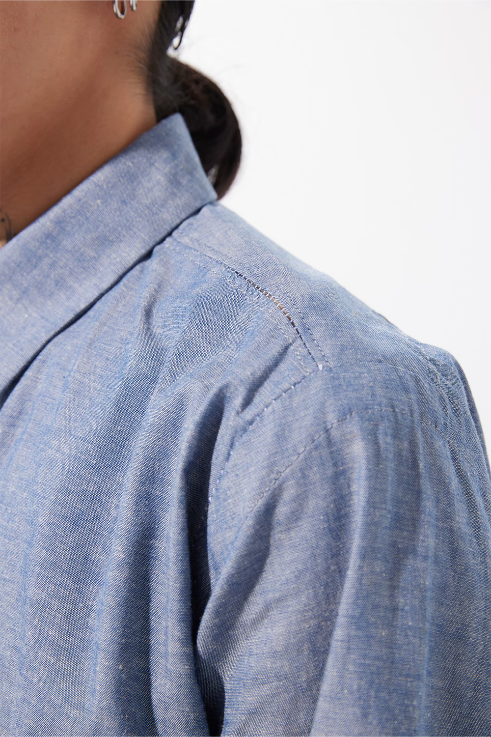 KOZABURO_GAP STITCH SHIRTS (Navy)