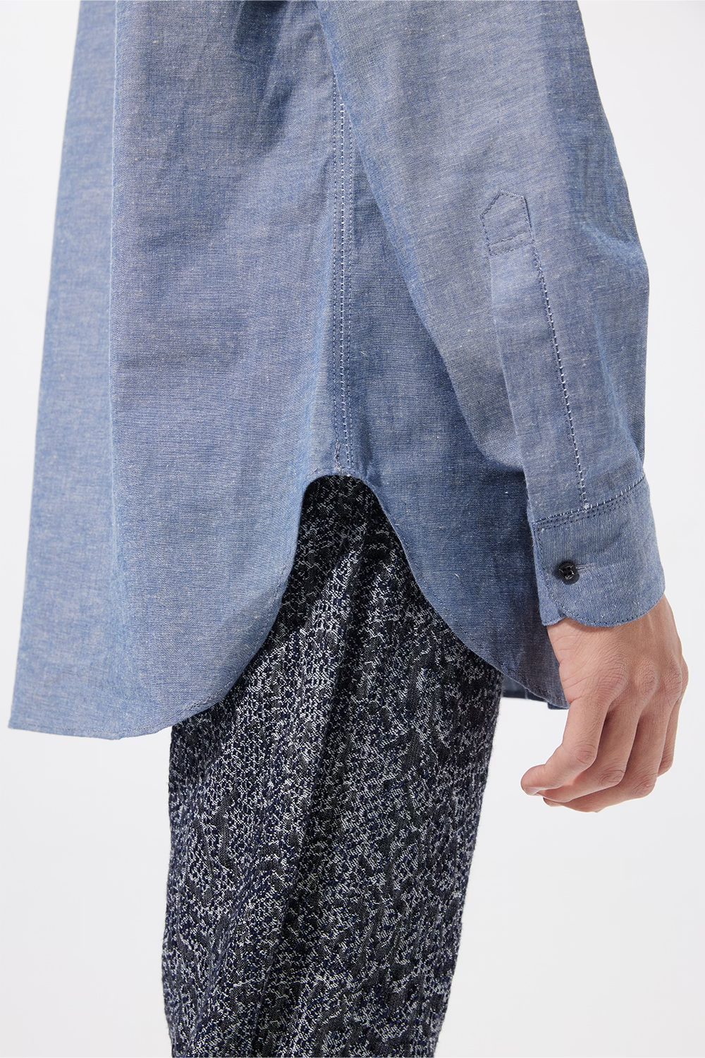 KOZABURO_GAP STITCH SHIRTS (Navy)