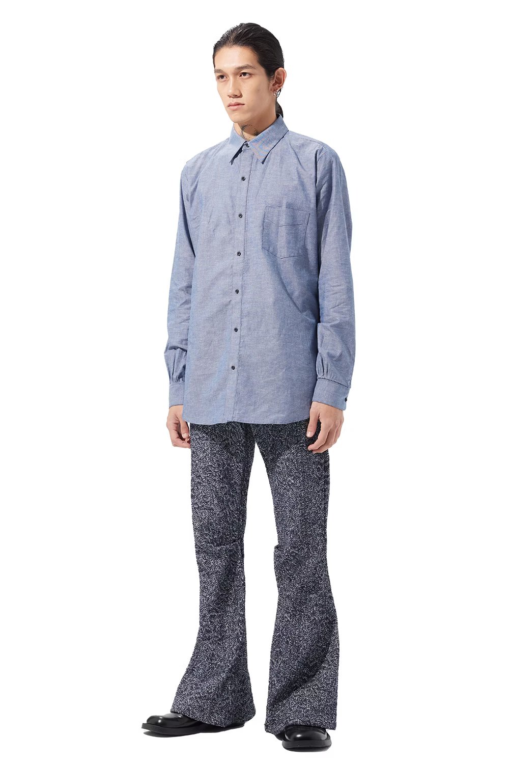 KOZABURO_GAP STITCH SHIRTS (Navy)
