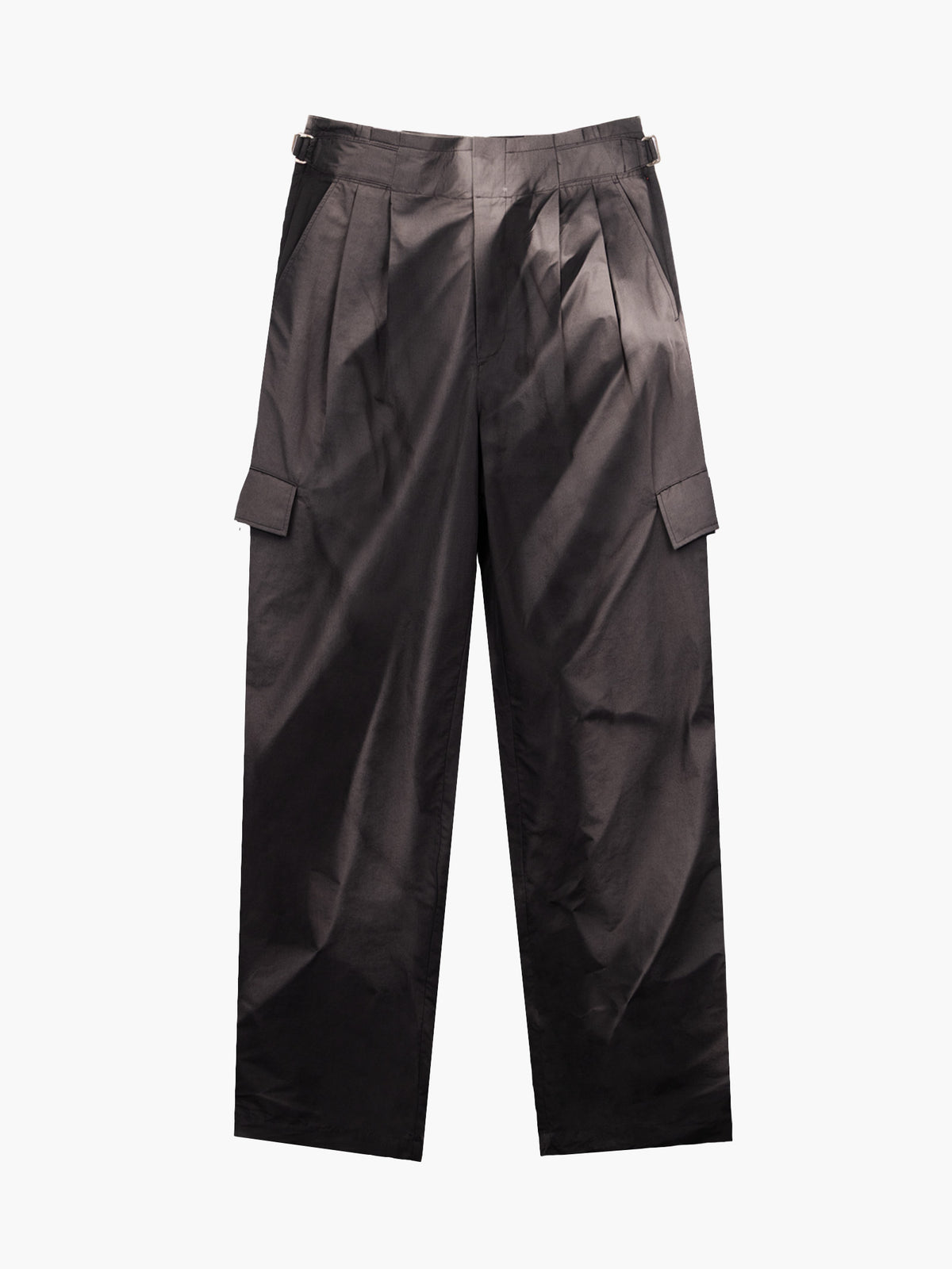 JiyongKim_Sun-Bleached Pleated Trousers (Black)