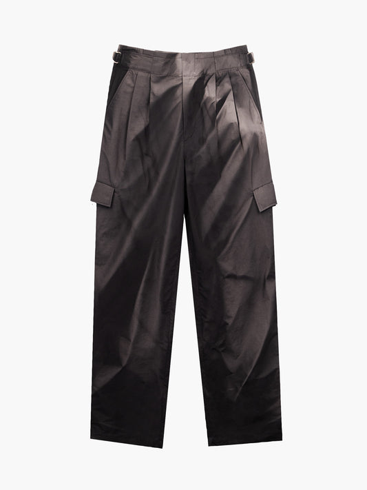 JiyongKim_Sun-Bleached Pleated Trousers (Black)