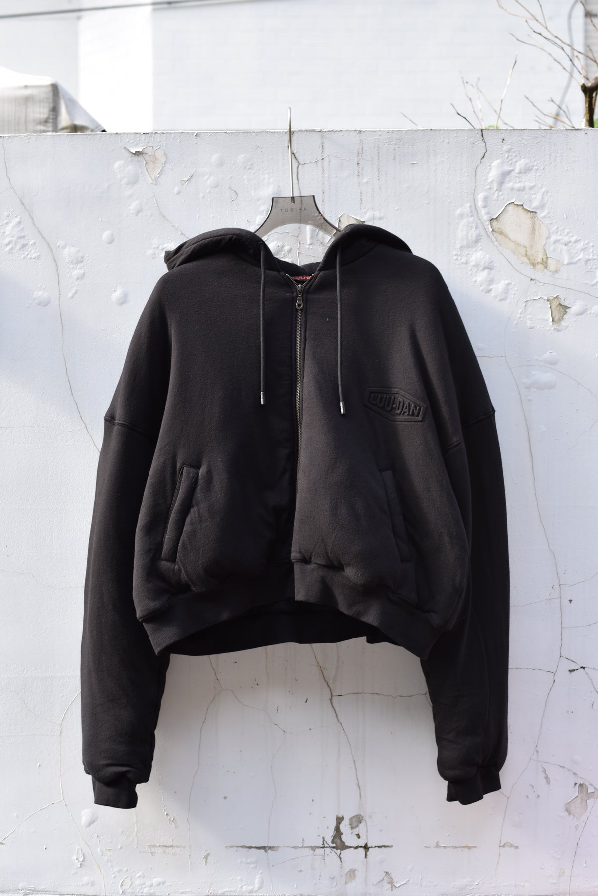 LU'U DAN_Wadded Hoodie (Soft Black)
