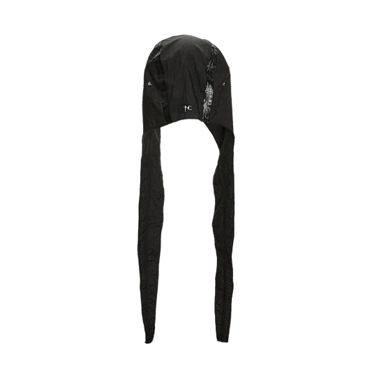 Thug Club_Seam Sealed Taped Line Hooded Scarf (Black)