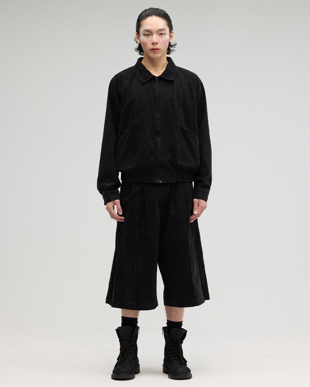 VACANT_Washed Harrington Jacket (Black)