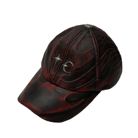 Thug Club_TC Leather Chopper Cap (Red)