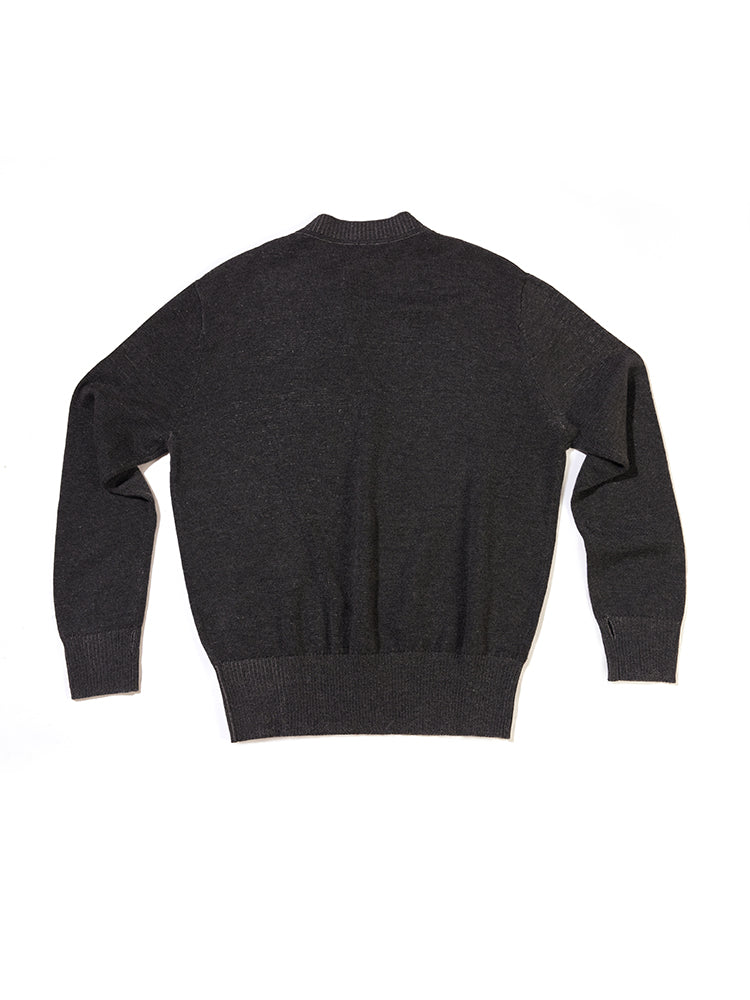 NOUVEAU PROJECT_STRAINING WOOL KNITWEAR (Charcoal)