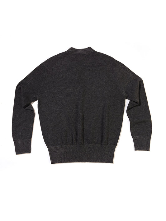 NOUVEAU PROJECT_STRAINING WOOL KNITWEAR (Charcoal)