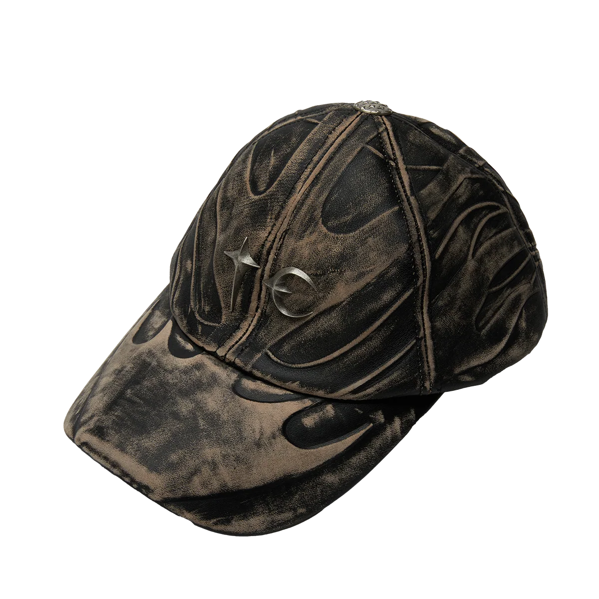 Thug Club_TC Leather Chopper Cap (Black)