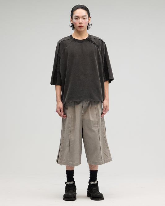 VACANT_Henley Neck Tee (Black)
