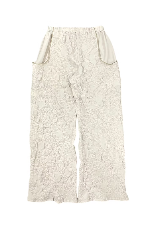 KOZABURO_KOZY PANTS - EMBOSSING TWILL (Light Grey)