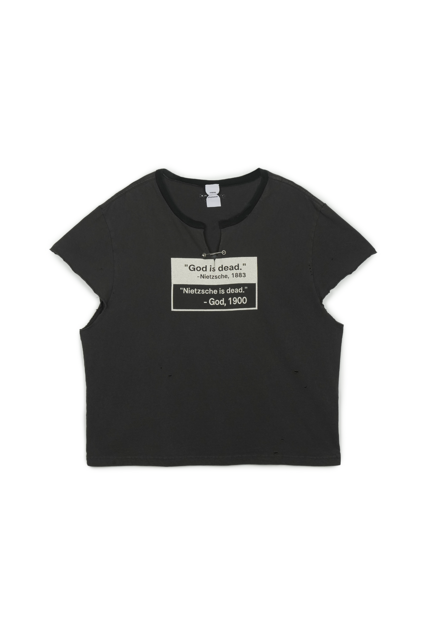 Protocol Index_Safety Pin Cut-Up Sleeveless (Black)