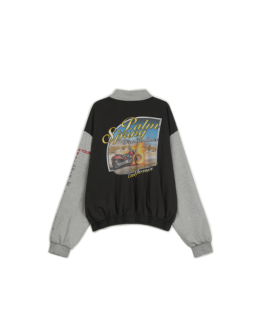 Protocol Index_Color-blocked Jersey Zip-up (Black)