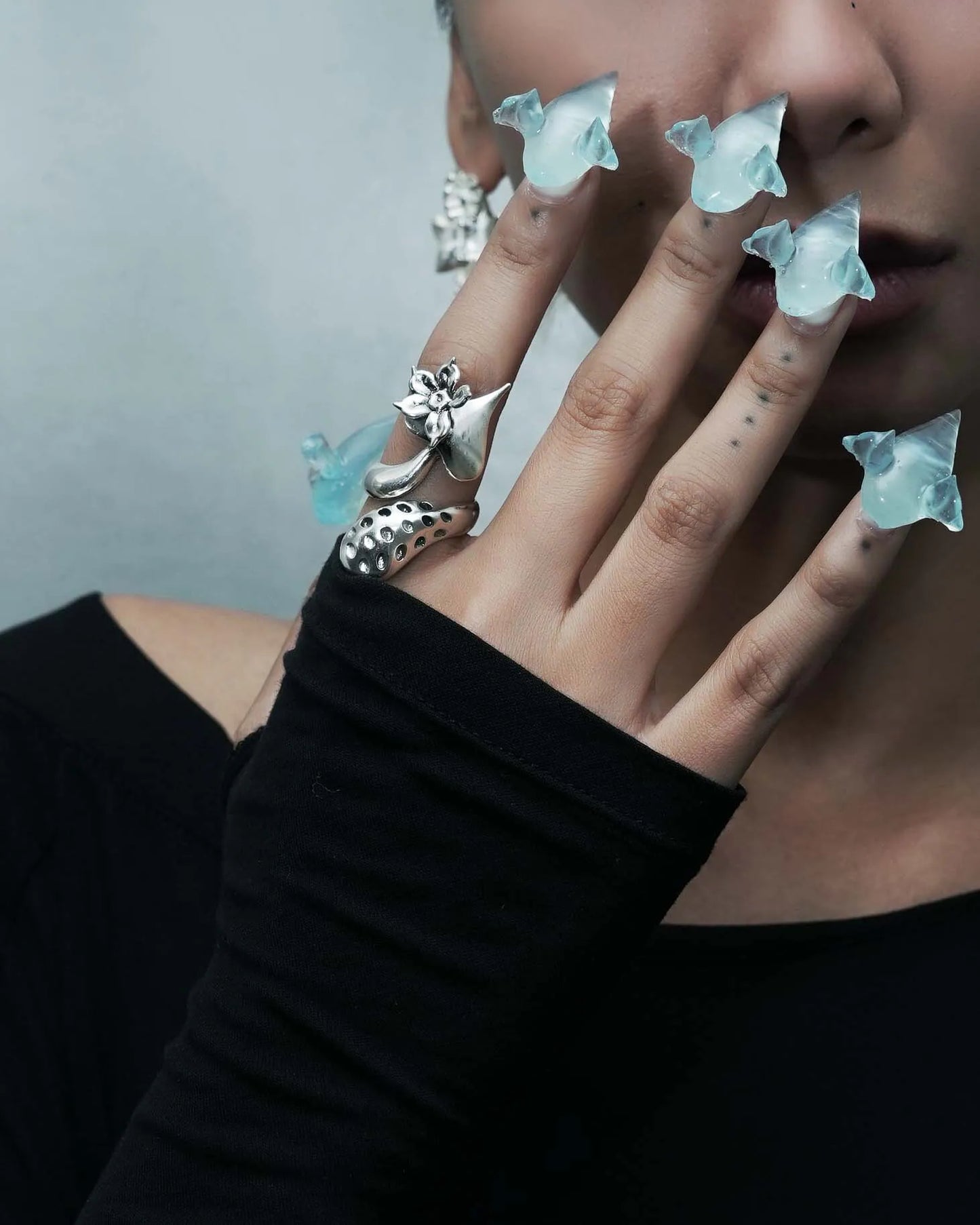 RECOVERY_RECOVERY X 邢SHYN Tearful Heart Ring (Antique Silver)