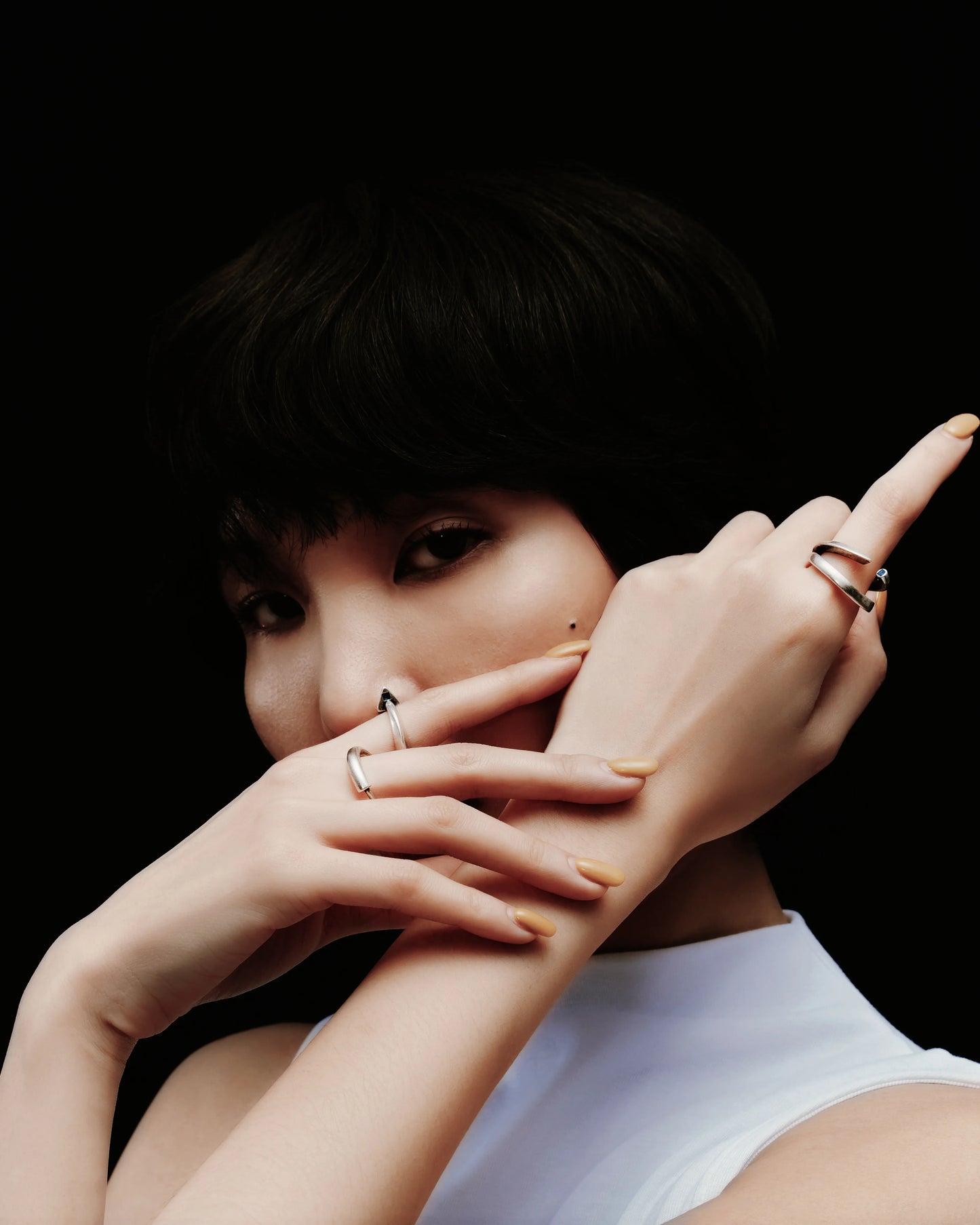 RECOVERY_COMPOSITE COLOR RING (Antique Silver)