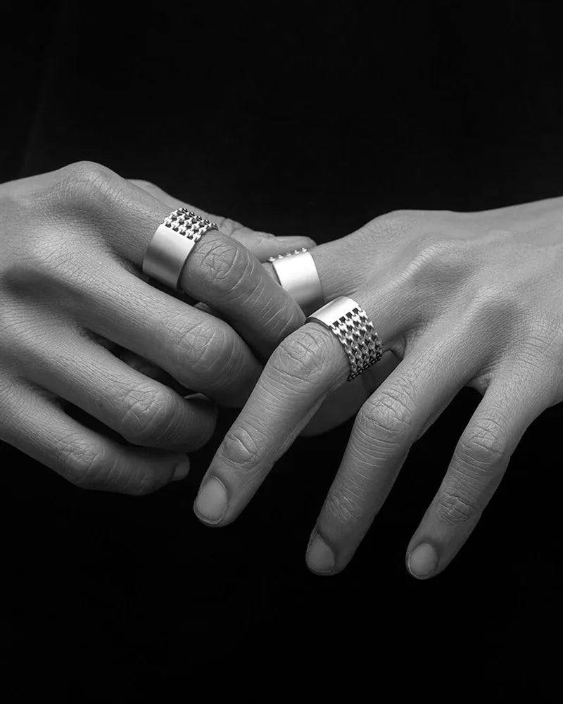RECOVERY_CHAIN MIRROR RING (Antique Silver)