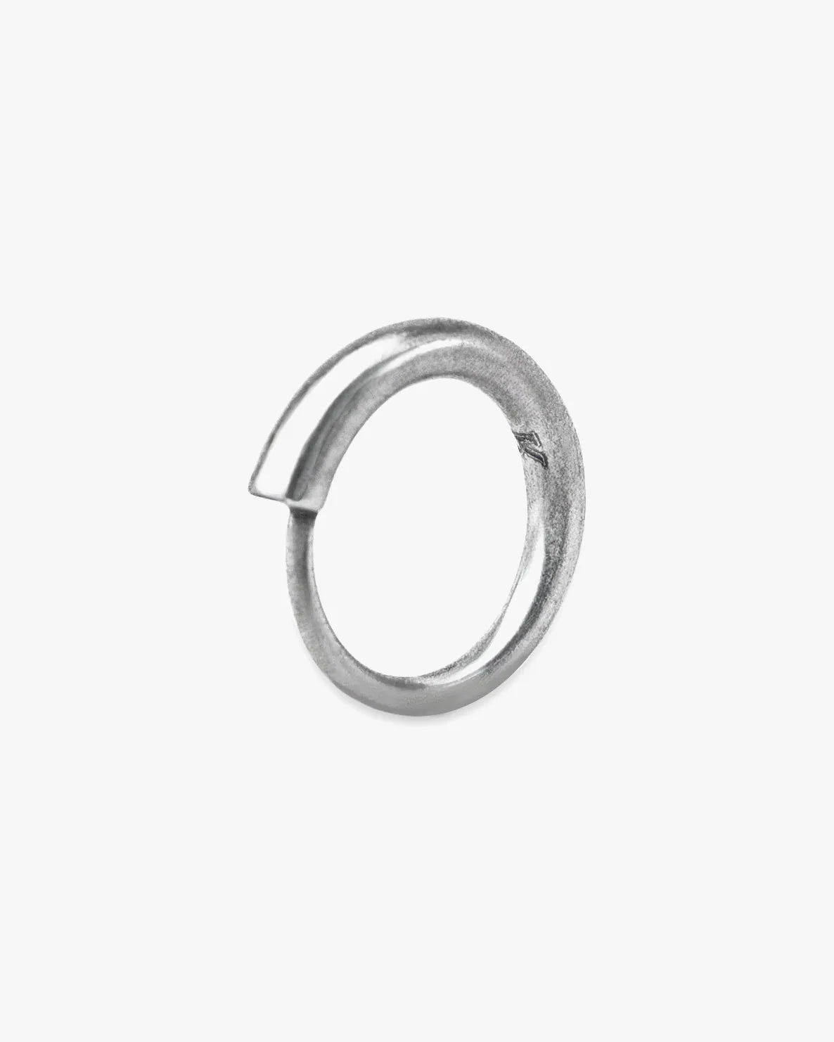 RECOVERY_SINGLE LOOP COLOR-FILLED RING (Antique Silver)
