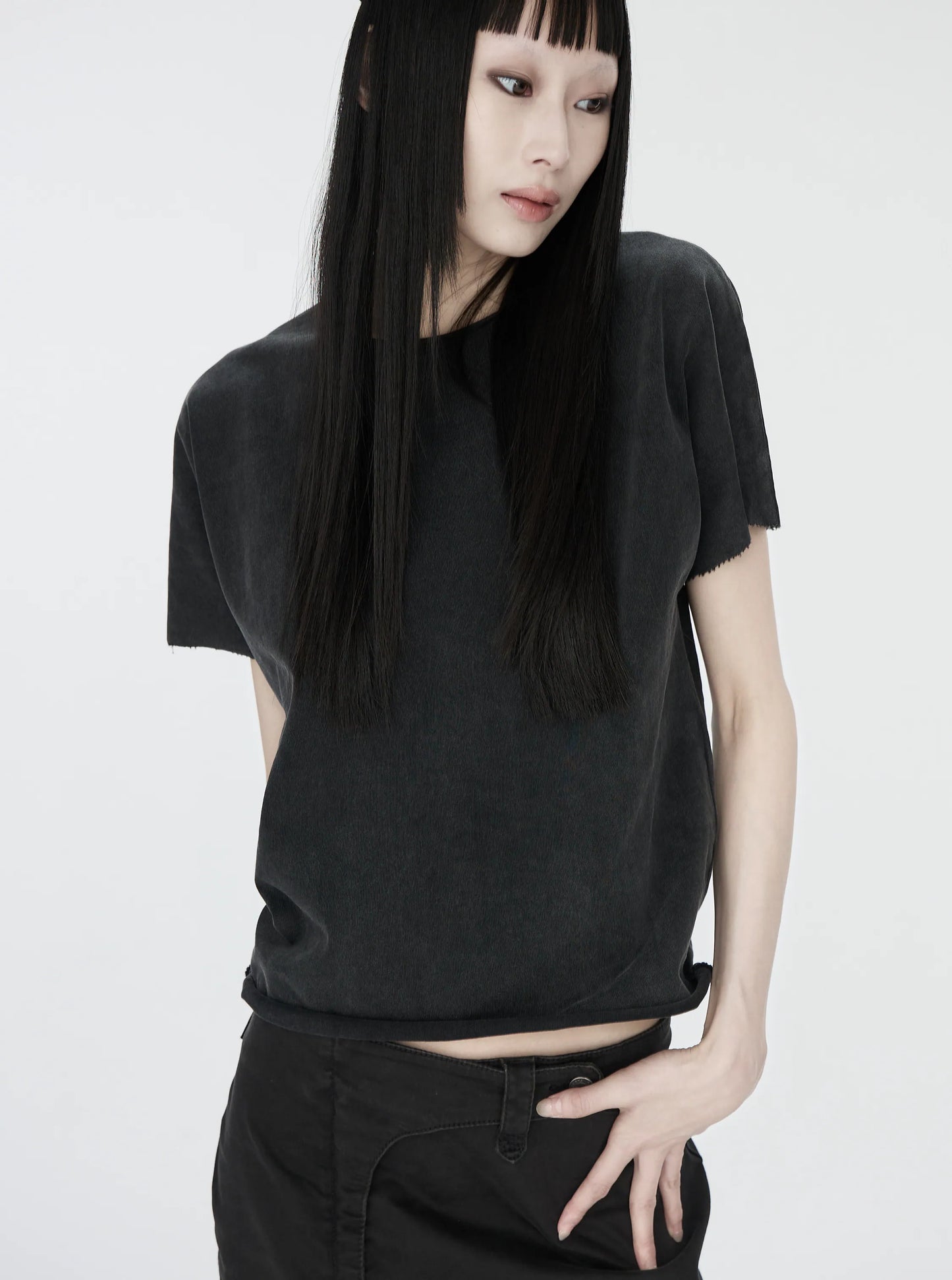 pip workspace_Raw Edge T-shirt (Grey)