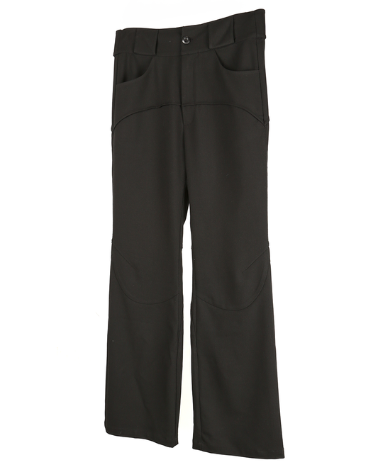 aenrmous_CREVICE FLARES PANTS (Black)