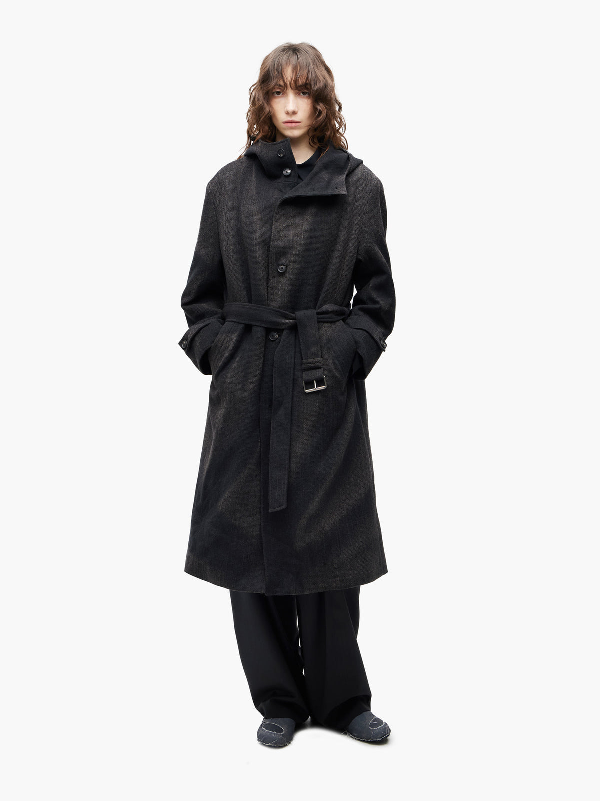 JiyongKim_Sun-Bleached Hooded Coat (Black)
