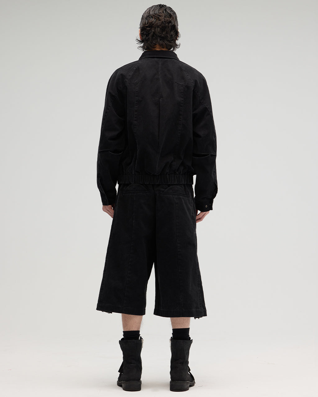 VACANT_Washed Harrington Jacket (Black)