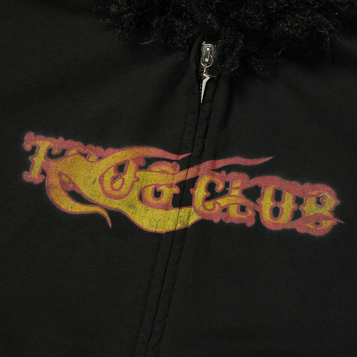 Thug Club_TC Two Face Fur Hooded Zip-Up (Black)