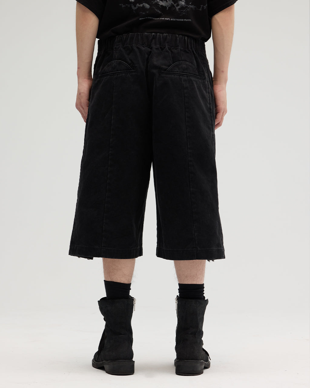 VACANT_Washed Slit Pants (Black)
