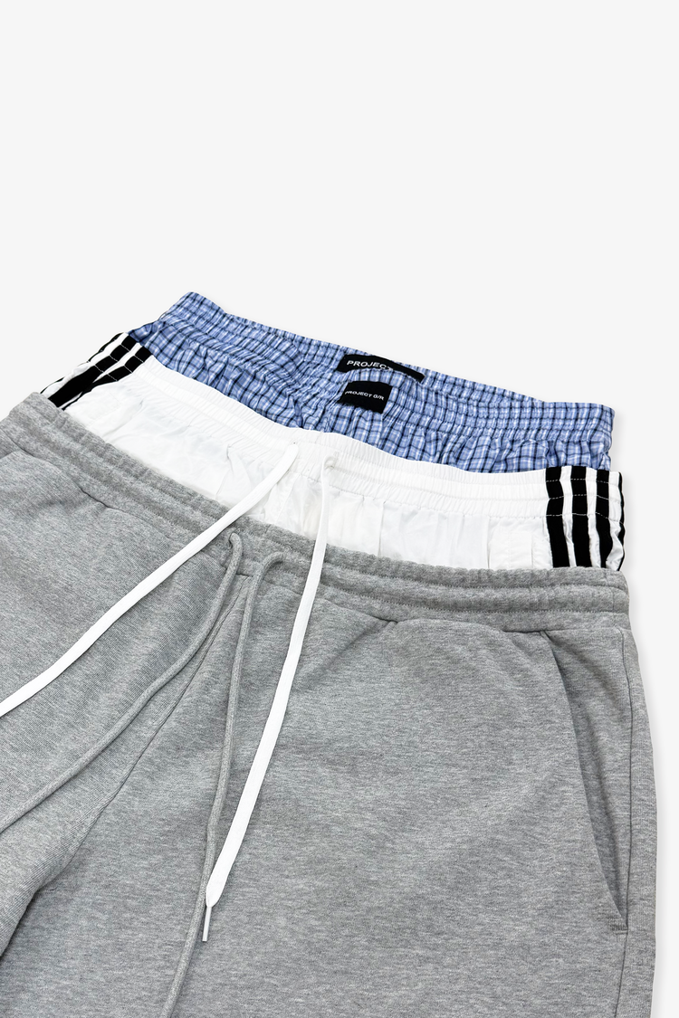 PROJECT G/R_3 LAYERED SWEAT PANTS (Grey) – TOBIRA STORE