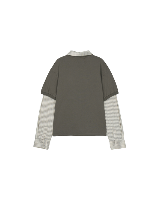 Protocol Index_Layered Polo Shirt (Taupe)