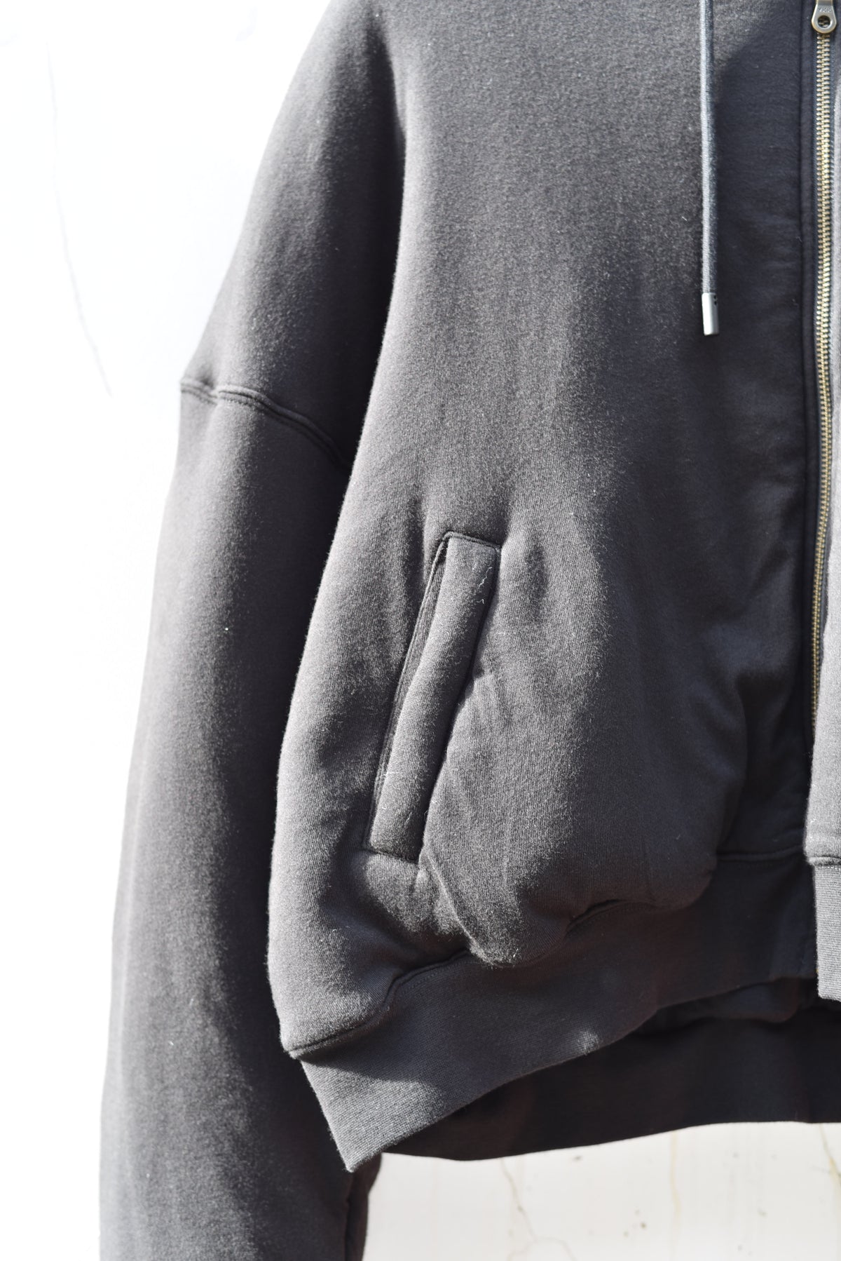 LU'U DAN_Wadded Hoodie (Soft Black)