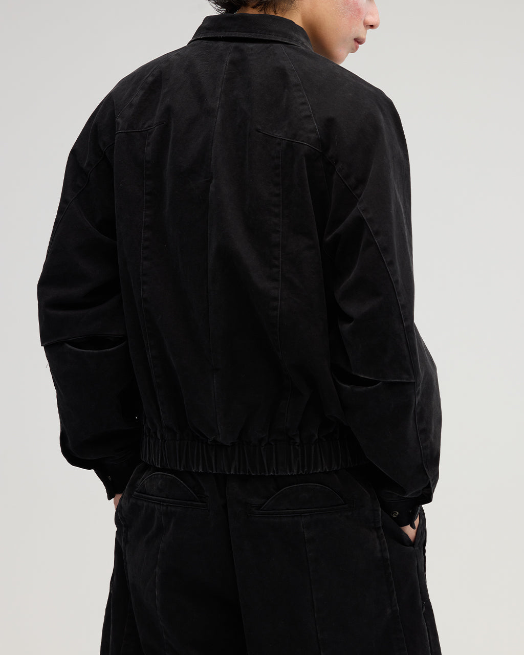 VACANT_Washed Harrington Jacket (Black)