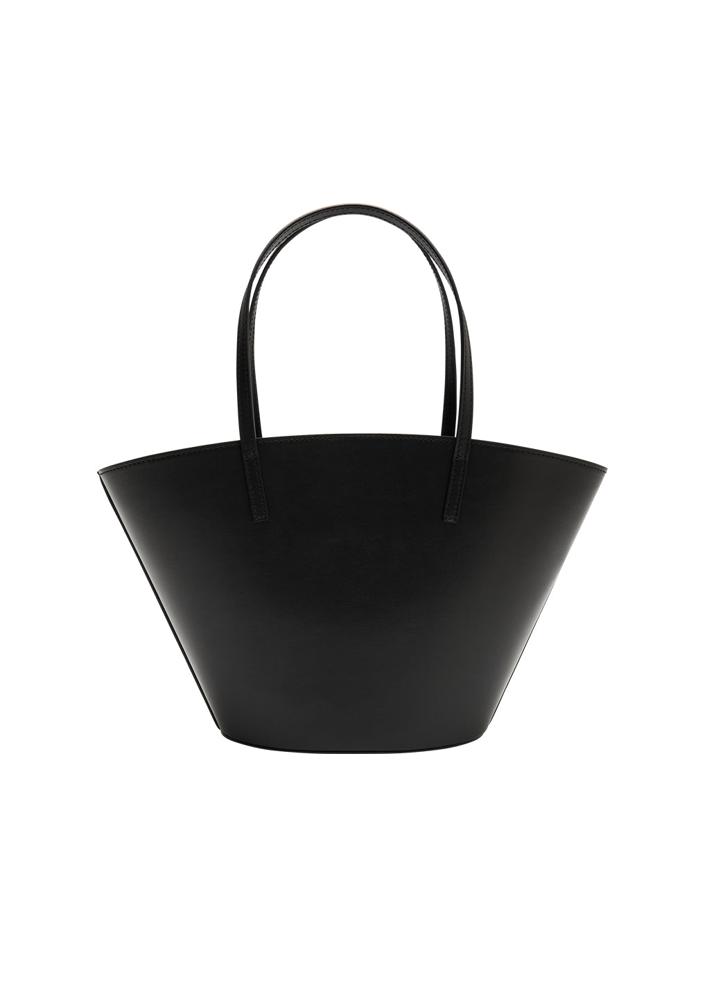 AMOMENTO_LEATHER BUCKET BAG (Black)
