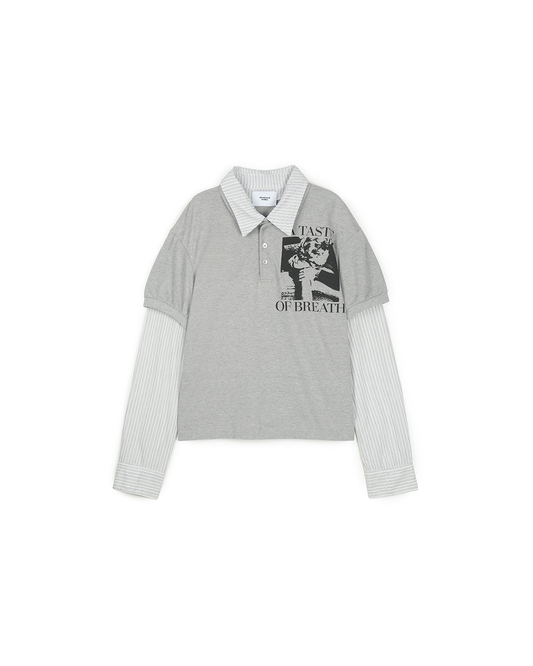 Protocol Index_Layered Polo Shirt (Grey)