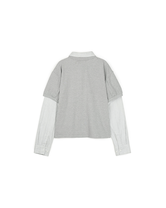 Protocol Index_Layered Polo Shirt (Grey)