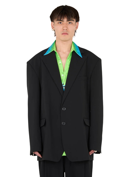 LU'U DAN_Oversized Boxy Blazer (Black)