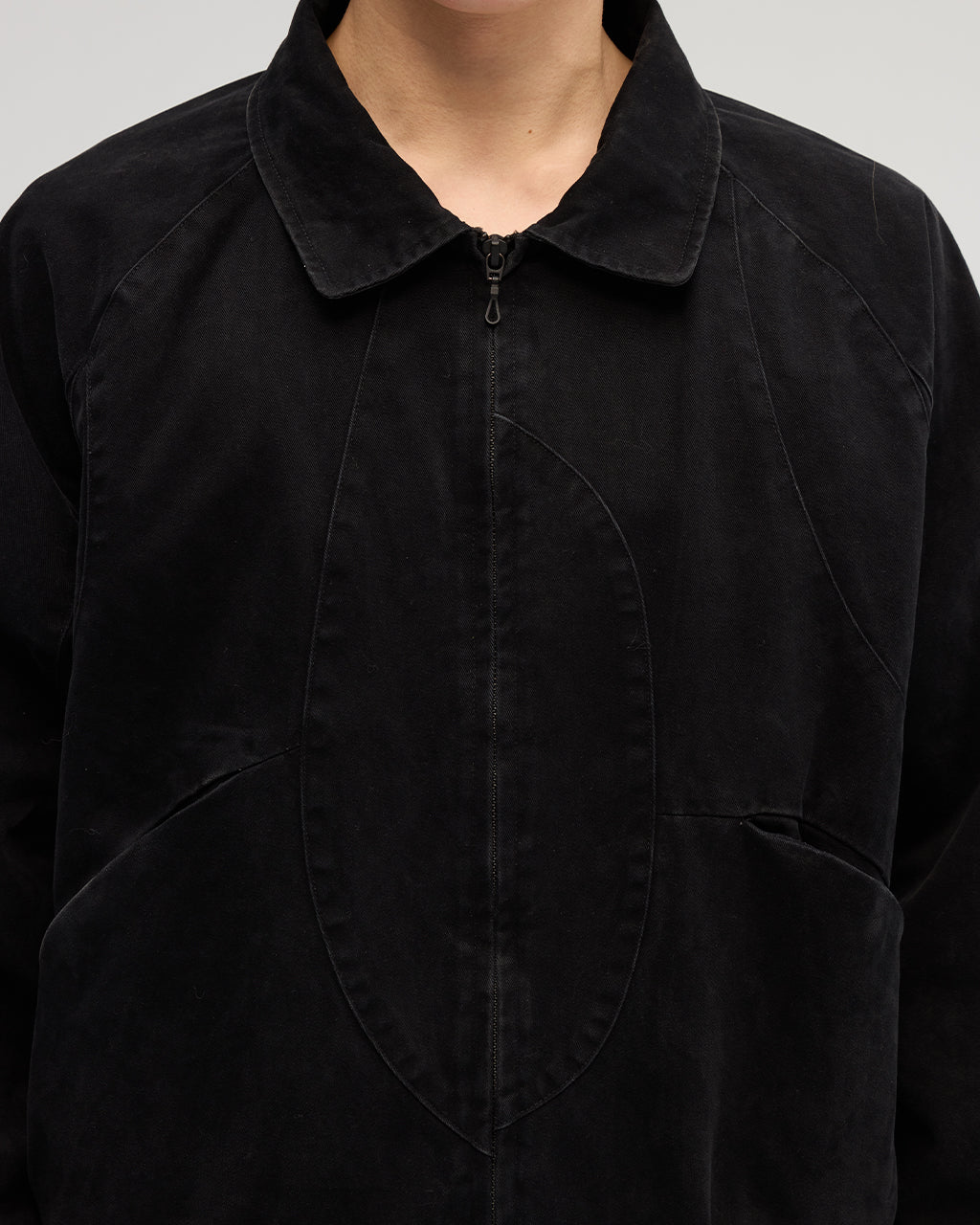 VACANT_Washed Harrington Jacket (Black)