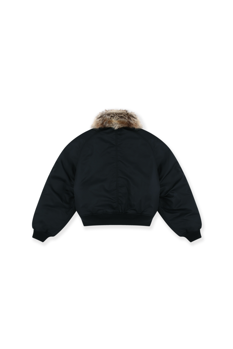 Protocol Index_EXAGGERATED SHOULDER FUR N2B JACKET (Black)