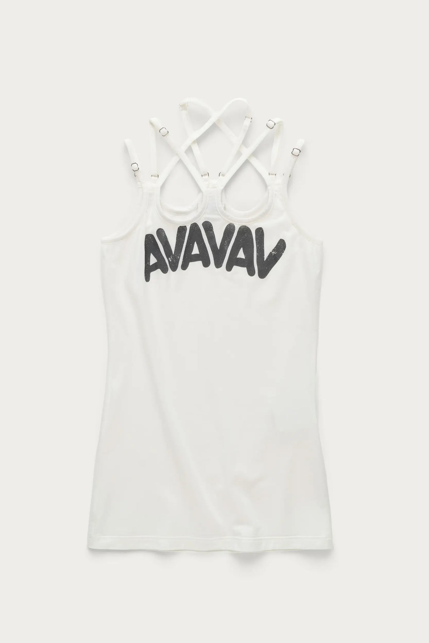 AVAVAV_MULTI STRAP PRINTED TOP WITH LOGO (White)