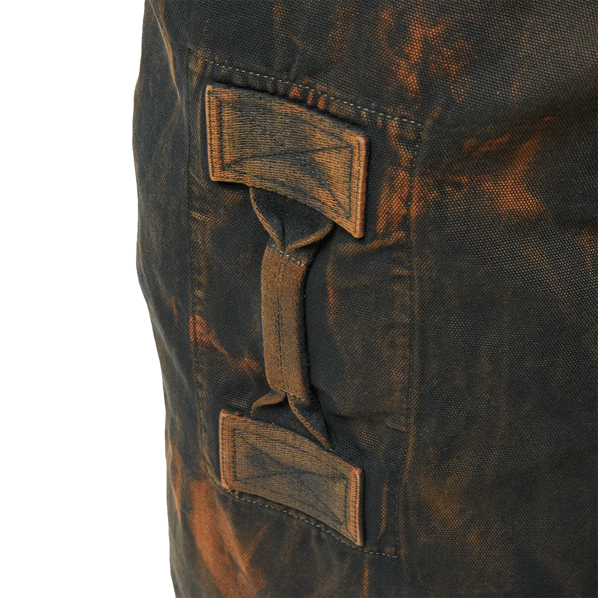 Thug Club_Two Tone Washed Canvas Duffle Bag (Rust Black)