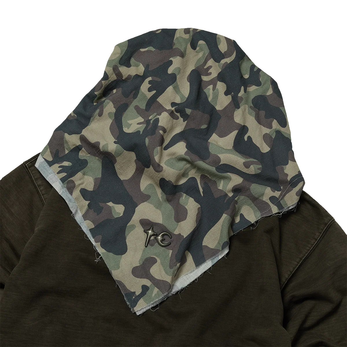 Thug Club_Creed Scarf Hooded Zip-Up Hoodie (Black)